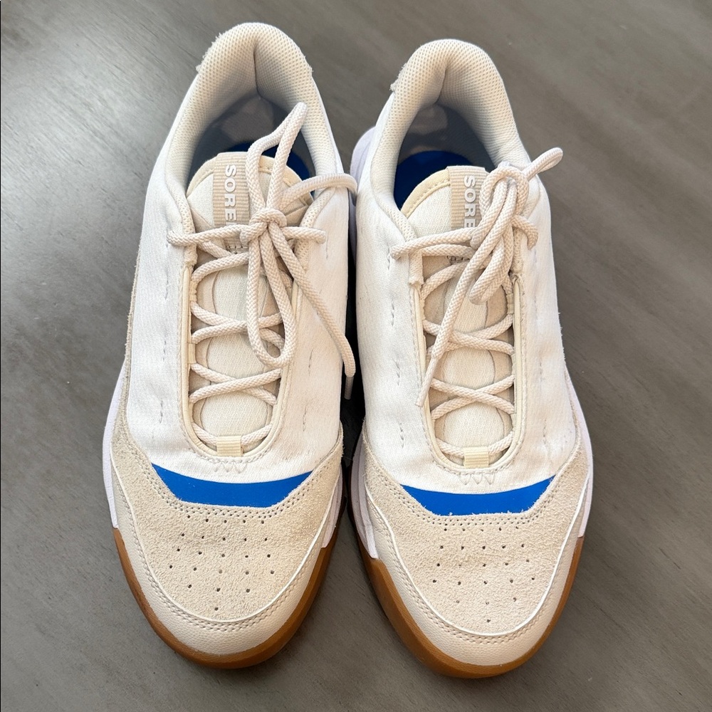 Sorel women’s Cream and Blue Sneakers